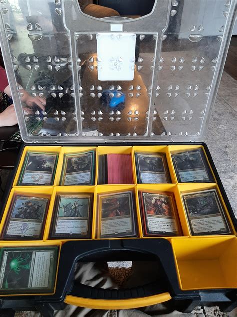 metal mtg deck box|mtg deck boxes for commander.